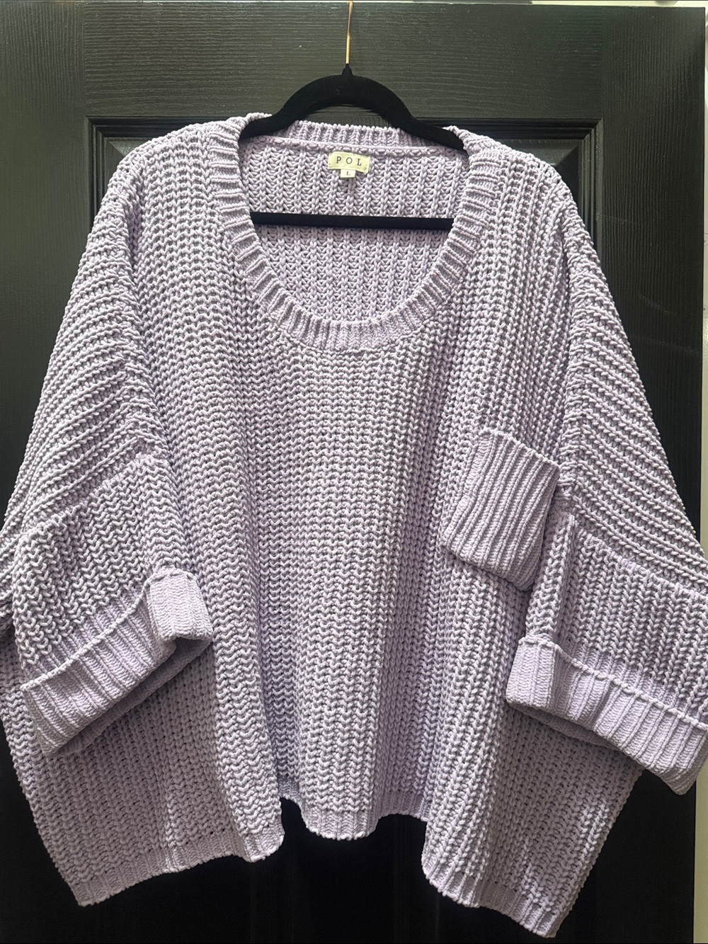 POL Relaxed Lavender Knit Sweater